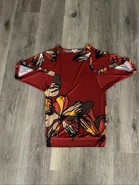 ONE WORLD Rustic Floral Dolman Sleeve Tunic